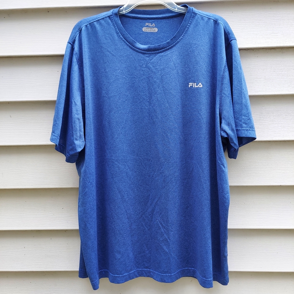 FILA Men's Blue Crew Neck Short Sleeve T-Shirt